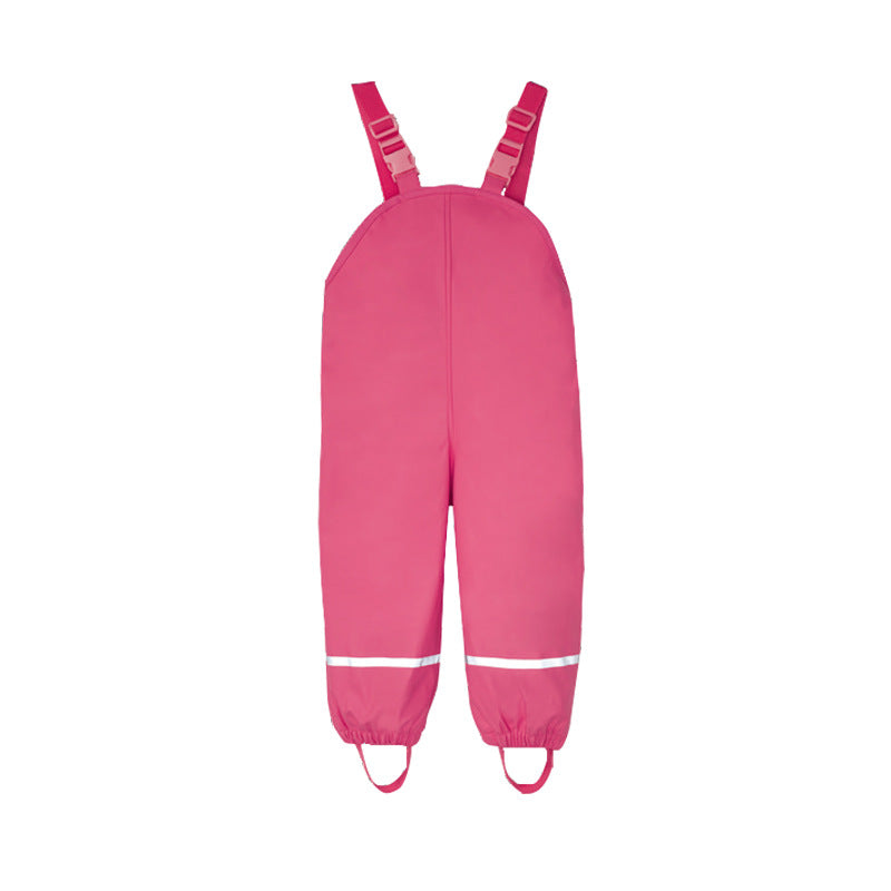 Pink baby waterproof overalls
