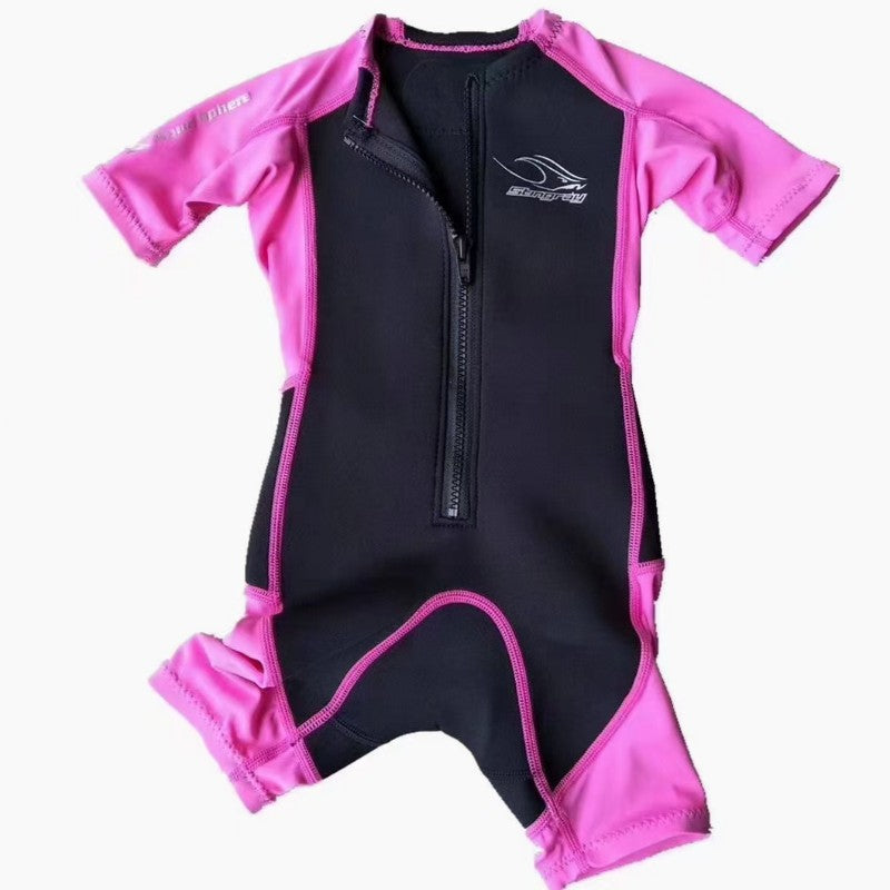 Toddler Wetsuit 2mm Neoprene Short Sleeves All4Baby NZ