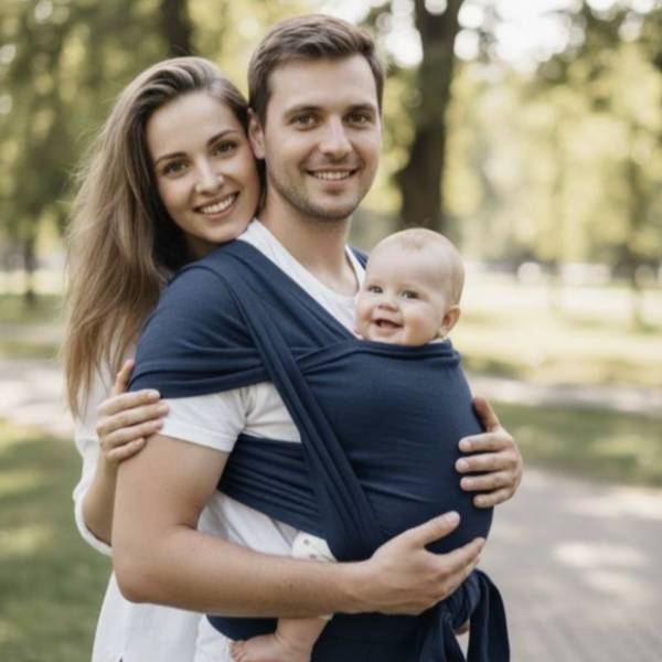 Baby Wrap Carrier - Navy - All4baby NZ 