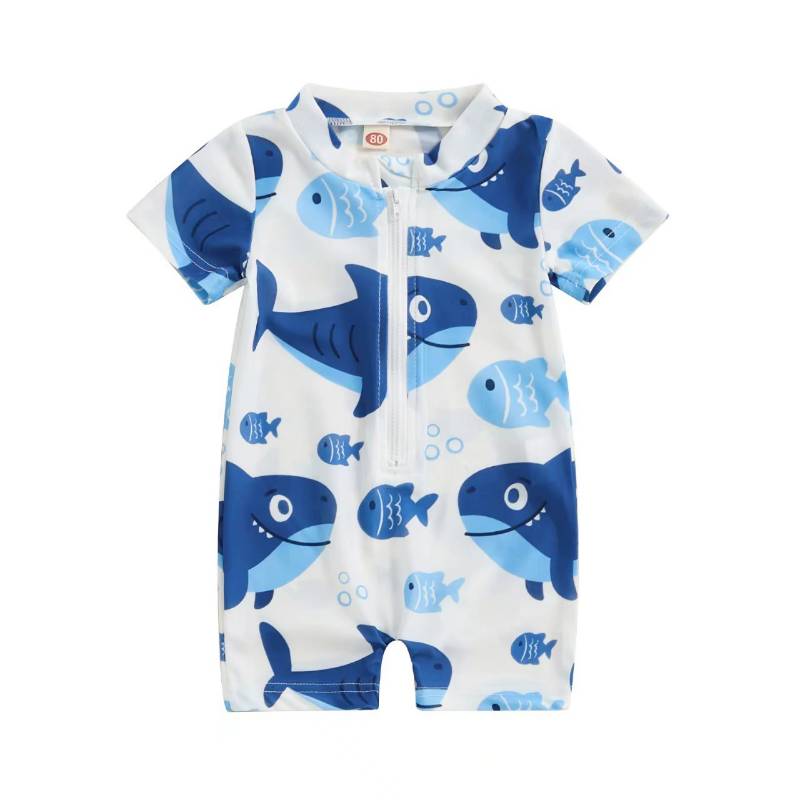 Baby Swimsuit - Baby Swimwear - Sharks - All4baby NZ 