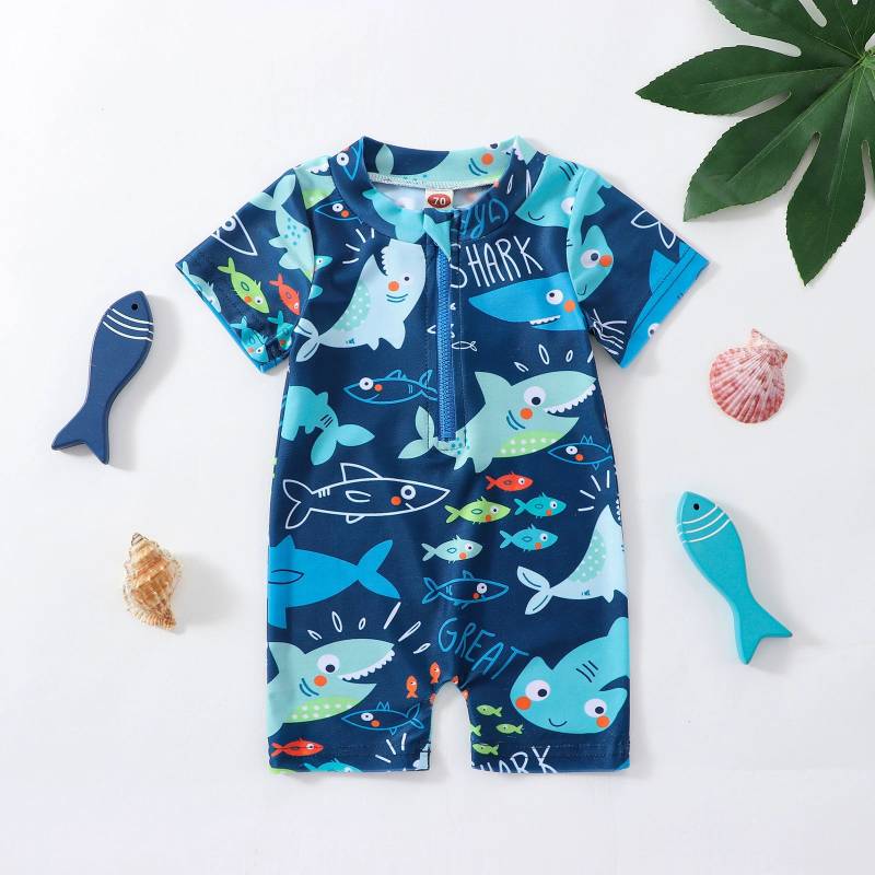 Baby Swimsuit - Baby Swimwear - Sharks - All4baby NZ 