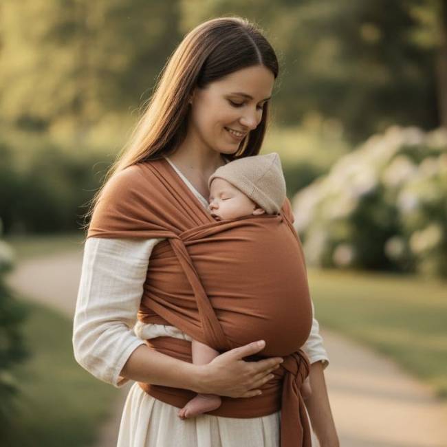 Baby Wrap Carrier - Brown - All4Baby NZ