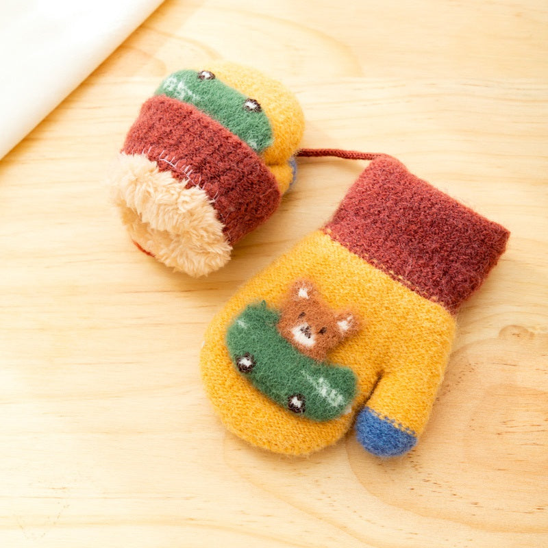 Baby Gloves - Sherpa Lining - Bear