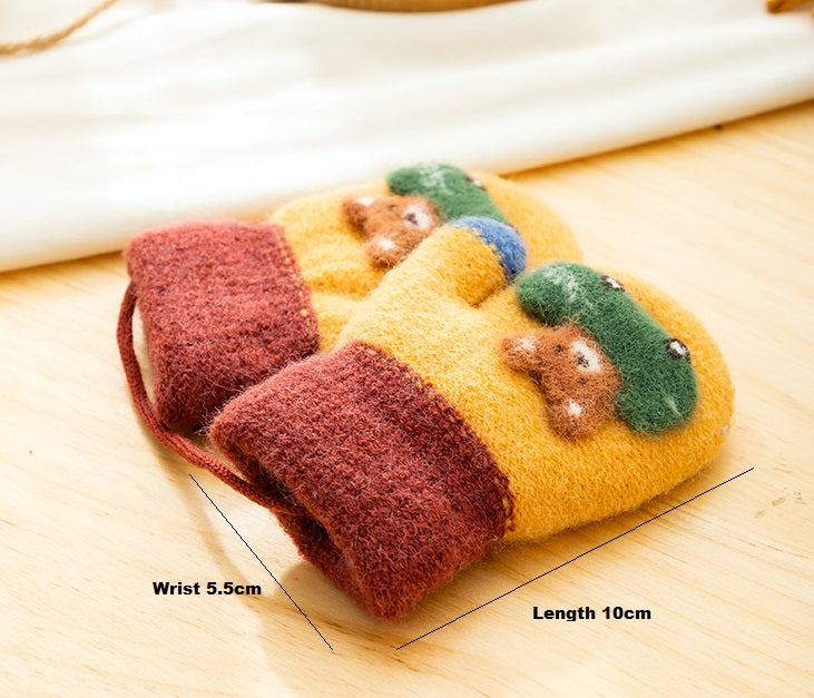 Baby Gloves - Sherpa Lining - Bear 