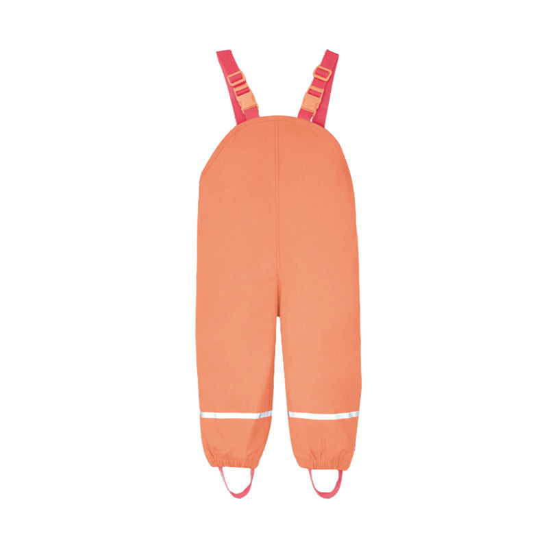 Orange baby waterproof overalls