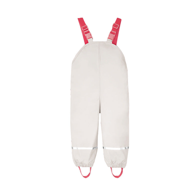 White baby waterproof overalls