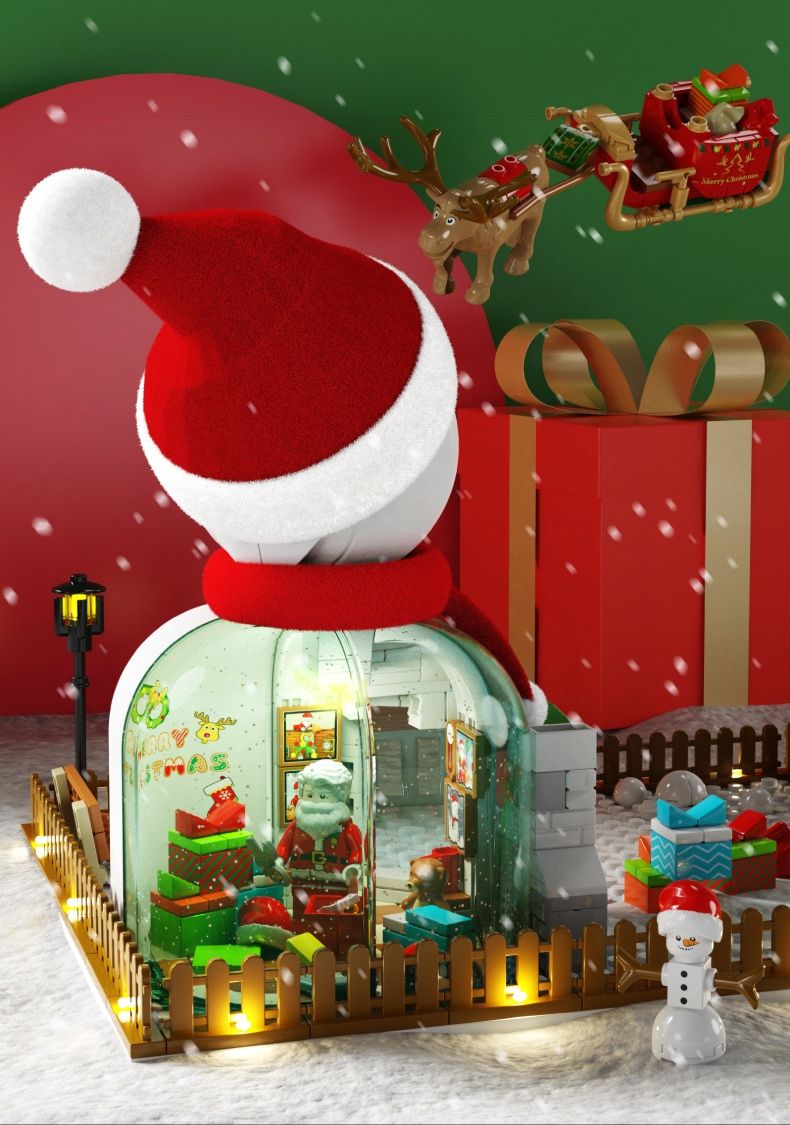 Christmas Bricks - Snowman Gift House